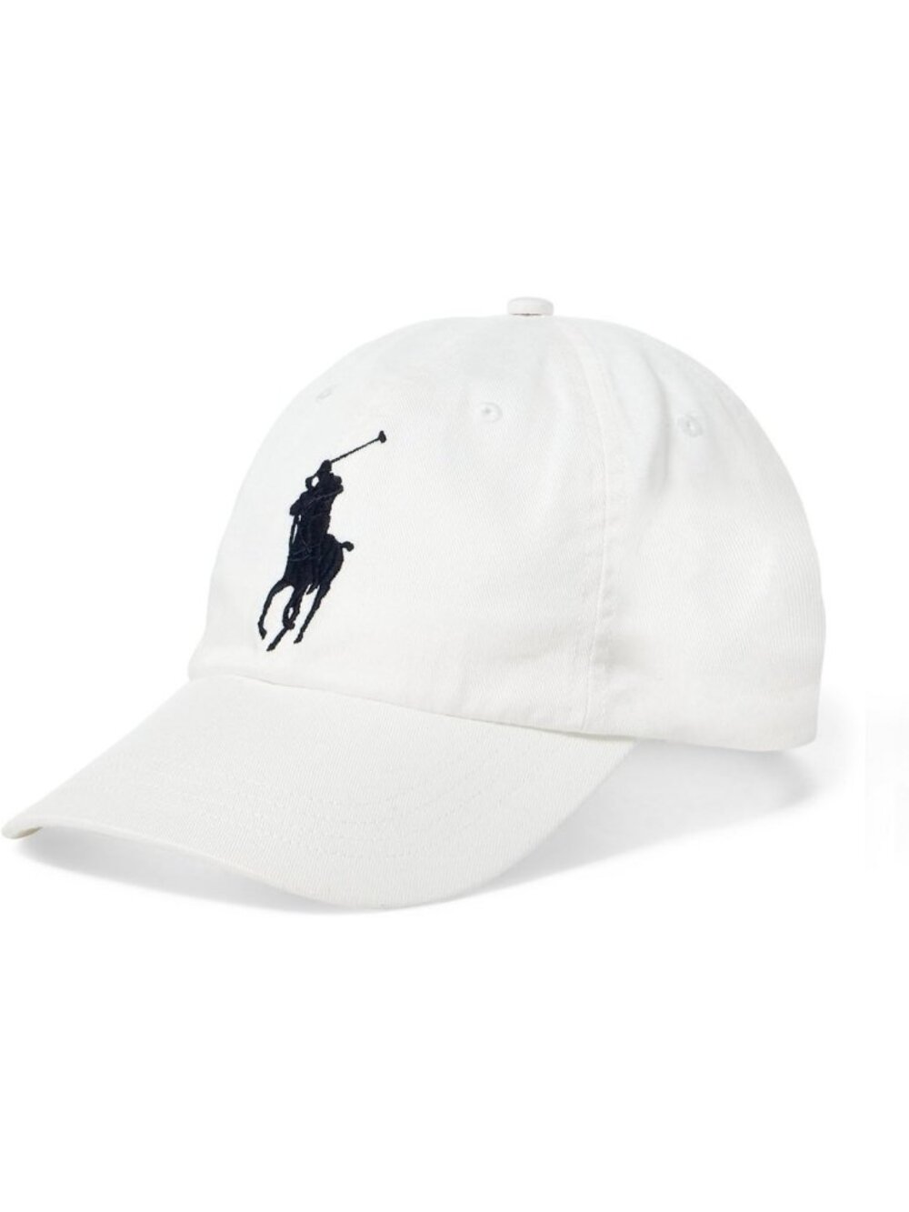 Stylish Men's Big Pony Cap in White - Adjustable, Trendy, Perfect for All
